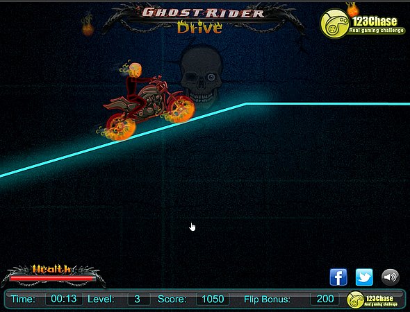 Zábavnou hru s tematikou Ghost Ridera si můžete zahrát v prohlížeči zcela zdarma.