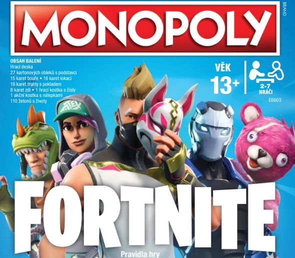Monopoly Fortnite spojuje oblíbenou deskovou hru s populární videohrou.